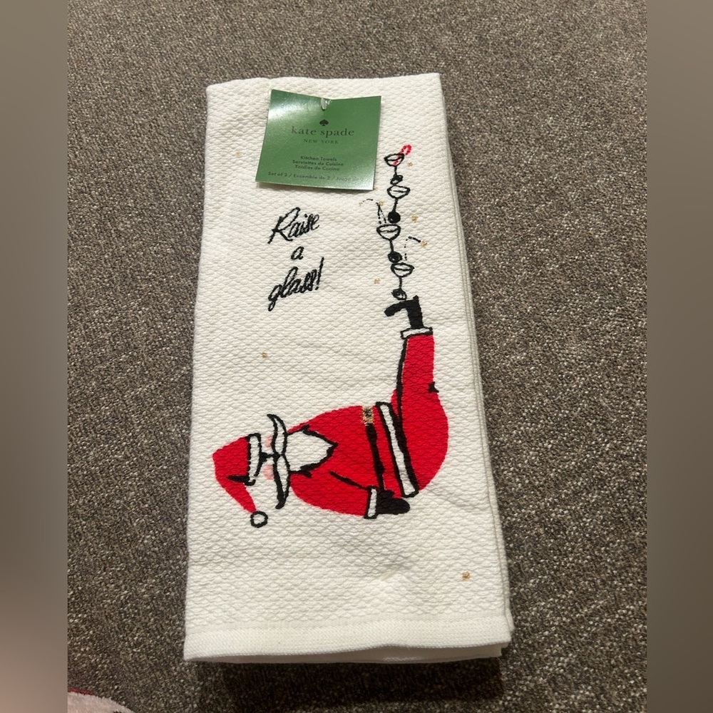 Kate Spade Santa Kitchen Towel Set